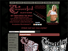 Tablet Screenshot of convictedclothing.com